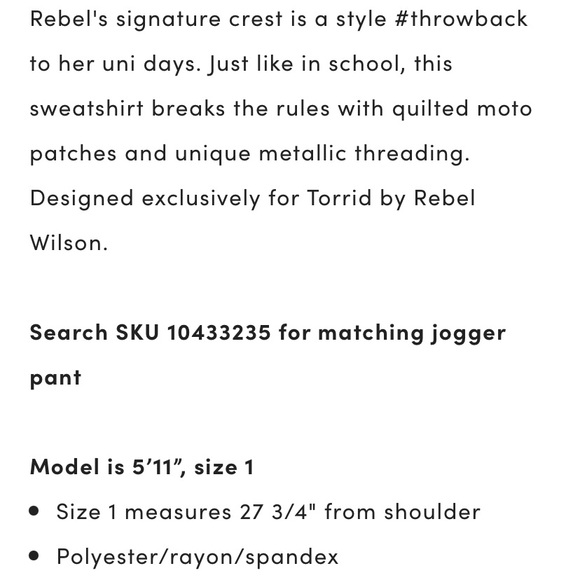 ✨rebel wilson for torrid gray quilted sweatshirt✨ - Picture 8 of 8